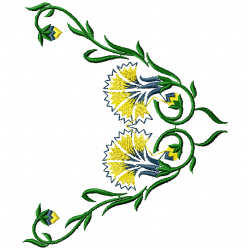 Flowers And Tree Embroidery Design 2 Flowers And Tree Embroidery Design 2